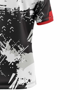 Polo à manches courtes pour homme, imprimé par sublimation, rouge, noir, blanc, gris, décontracté, séchage rapide, tricoté en polyester, vêtements de sport - Product Image 5