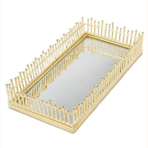 Plateau de service décoratif pour la maison, idéal pour la cuisine, prix de gros, plateau rond en bois de qualité supérieure avec poignées, très vendu - Product Image 5