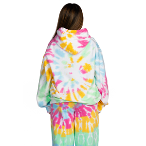 เสื้อฮู้ดดี้ผู้หญิงไซส์ใหญ่ ผ้าฟลีซ ลายมัดย้อม ปักลาย ประดับเพชร สไตล์ฮิปฮอป แขนยาว ขายดี - Product Image 3