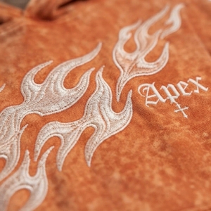 Sudadera con Capucha Bordada Naranja para Hombre, Sudadera de Felpa de Algodón Premium, Ropa Urbana, Logotipo Personalizado, Venta al Por Mayor, Moda - Product Image 6