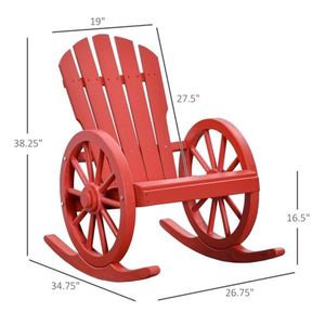 Chaises longues de jardin rouges pour l'extérieur - Product Image 2