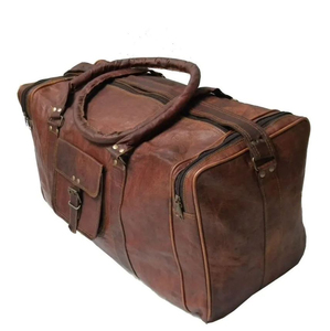 Bolsas de Lona Plegables de Cuero Genuino para Gimnasio, Entrenamiento, Viajes, Deportes al Aire Libre, Tamaño y Logotipo Personalizables, Multifuncionales - Product Image 3