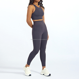 Conjunto de pantalones de Yoga para mujer, húmedo absorbe el sudor, ropa de Yoga, conjunto de ejercicio para correr, conjuntos de Yoga, ropa de gimnasio para mujer, ropa de Fitness - Product Image 5