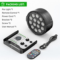 80W 4 en 1 RGBW 14*6W LED effet de scène lumière DMX512 contrôle activé par le son Disco Par lampe avec télécommande Par lumières