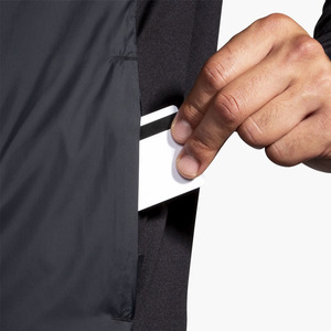 Men's Black Windproof Zipper <b>Jacket</b> Stand Collar Polyester Outerwear for Autumn Outdoor Use - Product Image 6