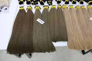 Venta al por mayor de alta calidad 100% Virgen vietnamita Extensiones de cabello humano en bruto personalizable Color de cabello natural a granel - Product Image 4