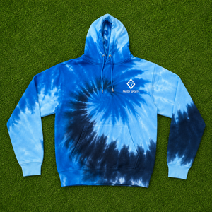 Sweat-shirt à capuche tie-dye bleu personnalisé de haute qualité avec logo, pour hommes et femmes, style streetwear, coupe oversize, en polaire, vente en gros - Product Image 2