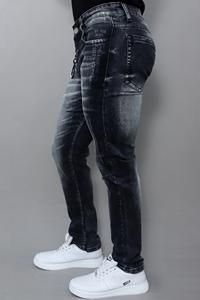 กางเกงยีนส์แฟชั่นสตรีทสไตล์สีพื้นสำหรับผู้ชาย รุ่นสปริง/ออทั่ม ขายออนไลน์ - Product Image 4