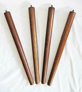 Custom Heavy Duty Wooden Tapered Round Furniture Legs for Kitchen Coffee <b>Table</b> <b>End</b> <b>Table</b> Chair DIY Replacement Natural Wood - Product Image 3