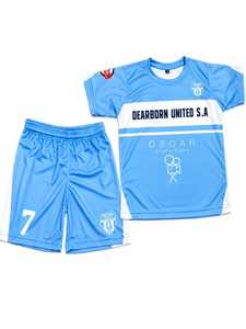 Conjunto de Camiseta de Fútbol Dearborn United S.A, Negra, Sublimada, Absorbente de Humedad, para Niños, Corte Regular, Manga Corta, para Todas las Temporadas - Product Image 6