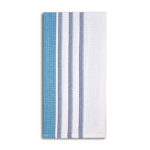 Serviettes de cuisine promotionnelles en coton gaufré 100% coton avec rayures teintes en fil, design personnalisé luxueux, en provenance d'Inde, pour la vente en gros - Product Image 2