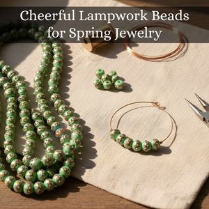 Perles en verre artisanal de 12 mm de couleur vert menthe |   Bijoux décoratifs de style gâteau de mariage à motif floral |   Compatible avec les supports de 8 pouces - Product Image 4