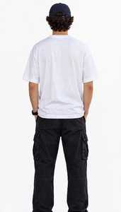 T-shirt blanc surdimensionné à manches courtes pour homme ONETEN APPAREL avec impression de lettres sur le devant, col rond décontracté, en coton tricoté respirant - Product Image 6