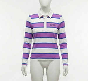 Chemises Polo Rayées à Manches Longues pour Femmes, Col Rabattu, Grande Vente, Nouvelle Collection Printemps 2026, Victoria Industry - Product Image 1