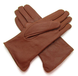 Gants en cuir marron pour femmes, longueur poignet, design uni, non doublés, thermiques, pour l'hiver, pour les voyages décontractés, la conduite et l'usage quotidien - Product Image 6