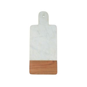Tabla de Cortar Rectangular de Madera y Mármol Blanco Indio Artesanal, Grosor Personalizable, Tabla de Cortar y Servir Duradera, Venta al por Mayor - Product Image 3
