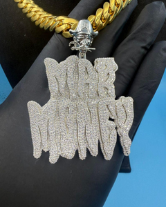 จี้เพชรโมอิสซาไนต์ทรง 3 มิติ เงินแท้ 925 ประดับอักษรย่อแบบกำหนดเอง สไตล์ฮิปฮอป สำหรับทุกเพศ - Product Image 1