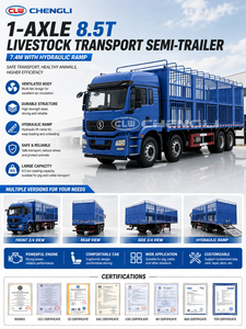 รถบรรทุกขนส่งสัตว์ 8x4 ลดราคาพิเศษ พร้อมทางลาดไฮดรอลิก สำหรับขนส่งสุกร โค แกะ สัตว์ปีก ราคาโรงงาน - Product Image 1
