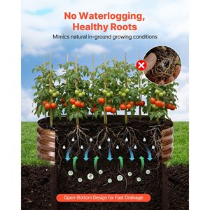 Set di 2 Fioriere Rialzate Ovali in Metallo Zincato 4 X 2 X 1 Piedi, Kit per Giardino Esterno Senza Fondo, Vasi e Fioriere - Product Image 4