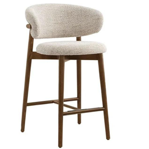 Nordic Bar Stools With Designer Fabric Seats in Minimalist Style for Garden and Home Furniture - Product Image 5