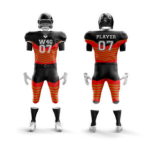 Ensemble de maillots et shorts de football américain pour hommes adultes personnalisés, 100% polyester, antibactériens, uniformes respirants à séchage rapide, anti-UV - Product Image 3