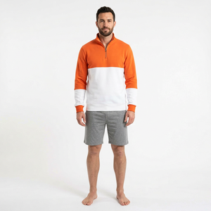 Sudadera con media cremallera al por mayor de fábrica, de algodón de peso medio, para marcas de ropa masculina - Product Image 4