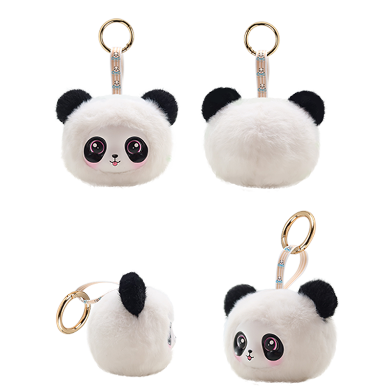 Plush panda and vinyl face collection toys
