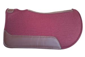 <b>Purple</b> Cowhide Leather Western Equestrian Saddle Pad Cover Fleece Lining Polycotton Cotton Shell Wool Filling Comfortable Riding - Product Image 1
