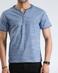 Pakistan Made OEM Customizable Men T-<b>Shirts</b> Trendy Button Neck T-<b>Shirt</b> Soft Cotton Relaxed Fit Modern Streetwear Style - Product Image 5