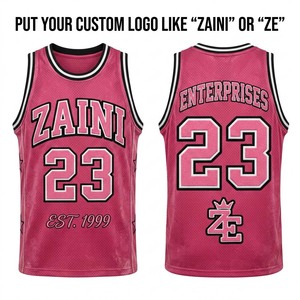 Camiseta de Baloncesto Personalizada para Hombre, 180 GSM, Malla de Poliéster Premium, Rosa, Negro, Blanco, Ropa Deportiva Transpirable, Logotipo Sublimado - Product Image 1