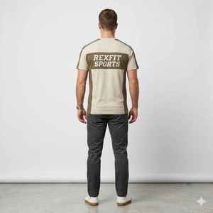 เสื้อยืดทรงบ็อกซี่พิมพ์ลาย DTG ผ้าฝ้าย 100% 250gsm สกรีนโลโก้แบบนูน สไตล์สตรีทแวร์ ตัดเย็บทรงครอป สำหรับผู้ชาย - Product Image 2