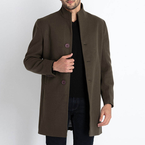 Hot Selling <b>Men's</b> Trench Wool <b>Overcoat</b> <b>Winter</b> Wear Custom Made High Quality Material OEM Service Fully Customized Sheep Button - Product Image 1