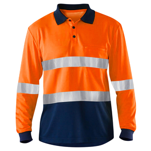 เสื้อโปโลแขนยาวแบบสะท้อนแสงรุ่นใหม่มาแรง สั่งซื้อขั้นต่ำน้อย น้ำหนักเบา เหมาะสำหรับงานอุตสาหกรรม เสื้อโปโลผู้ชาย - Product Image 1