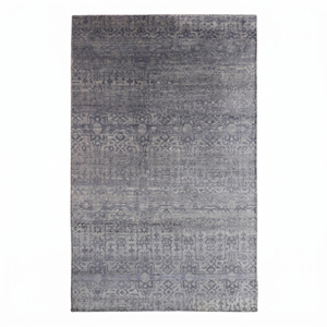Custom <b>Charcoal</b> <b>Grey</b> Distressed Ornamental Wool Non-Slip Eco-Friendly Hand Tufted Area <b>Rug</b> for Hotel Villa Living Room - Product Image 1