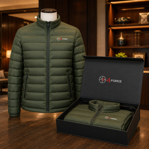 Veste d'hiver décontractée de qualité supérieure à col montant, fermeture éclair, coupe-vent, couleur unie, en duvet - Product Image 6