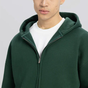 เสื้อฮู้ดซิปผู้ชายคุณภาพสูง พิมพ์โลโก้ได้ตามต้องการ ลดราคาพิเศษ ไซส์ใหญ่ ซิปยาวเต็มตัว - Product Image 4