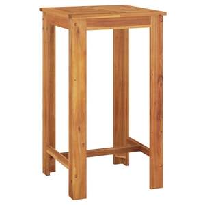 Juego de bar para jardín de madera maciza de acacia, colección de 5 piezas, color negro - Product Image 5