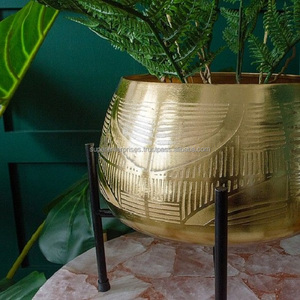 Haute qualité en laiton plante décor métal Design jardinières et Pots meilleur intérieur maison bureau décor finition conceptions plante verte planteur - Product Image 4