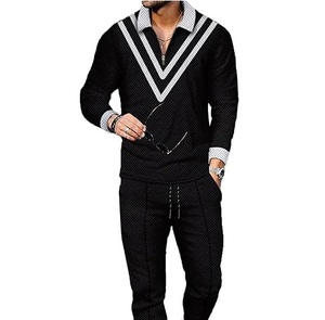 Conjunto Deportivo de 2 Piezas con Cierre de Cremallera, Sublimación Digital, Estilo Deportivo, Corte Ajustado, para Hombre - Product Image 1