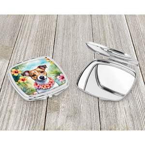 Miroir de maquillage de voyage compact pliant Jack Russell Terrier Luau Design décoratif cadeau pour femmes et filles - Product Image 3