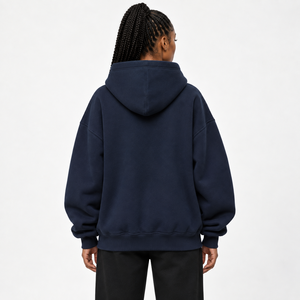 Sweat à capuche épais à épaules tombantes pour femme, pull décontracté à capuche, ourlet côtelé, mélange de coton doux, logo personnalisé, fournisseur, marque privée - Product Image 5