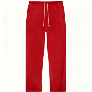 Nesta Sports Casual Mid Loose Oversized Stacked Sweatpants Men Joggers Polyester Cotton Fleece <b>Elastic</b> Waist Lightweight Wide - Product Image 5