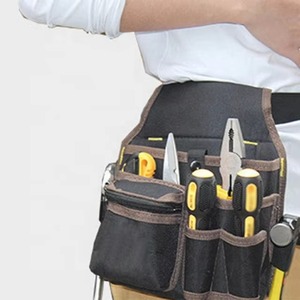 Black <b>Tool</b> <b>Belt</b> with Multiple Pockets Heavy Duty Work Organizer for Mechanics and DIY Projects - Product Image 2
