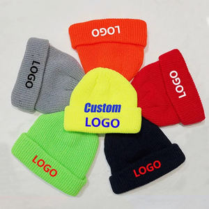 Gorros de Punto Personalizados con Logotipo Bordado, Gorros de Invierno Elásticos y Cálidos para Hombres y Mujeres, Diseño a Cuadros, Logotipo de Empresa o Equipo, para Uso Diario, Deportivo y Casual - Product Image 1