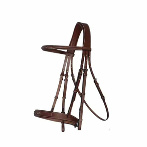 Bridon d'équitation en cuir de haute qualité pour l'extérieur, personnalisation acceptée, haltères en cuir pour chevaux - Product Image 4