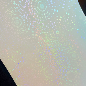 Rollo de Vinilo Holográfico Transparente Autoadhesivo, Efecto Prisma Arcoíris, Lámina Decorativa para Manualidades, Etiquetas de Embalaje - Product Image 3