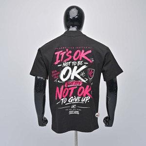 Camisetas de Manga Corta para Hombre, Cuello Redondo, Algodón Negro, Corte Regular, Estampado Frontal con Letras, Calidad Premium - Product Image 6
