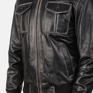 Veste universitaire personnalisée pour homme de qualité supérieure OEM, en cuir véritable, respirante, brodée, streetwear, vêtements d'extérieur pour l'hiver - Product Image 5