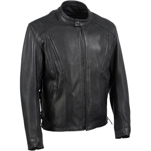 Veste de moto Cruiser unisexe SAMROZ SPORTS en cuir de buffle personnalisable, 220g, impression numérique, manches longues, ventilation - Product Image 2
