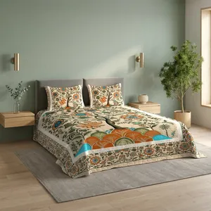 Elegant 7D Design Microfiber Bedding Set with 125 GSM 300TC Thread Count Durable & Eco-Friendly All-Season <b>Comfort</b> - Product Image 4